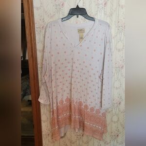 Blue Mountain 2X Tunic Gauzey Tunic Top